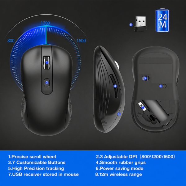 Wireless Keyboard & Mouse Set - Image 3