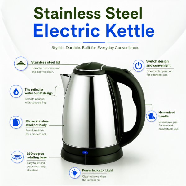 SCARLETT 110V Electric Kettle - Image 4