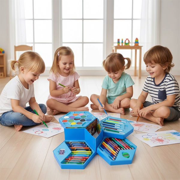 46-Piece Kids Drawing & Coloring Set - Image 4