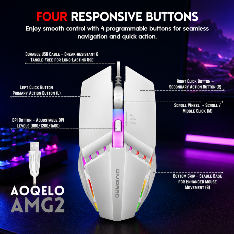ADQELO AMG2 RGB E-Sports Gaming Mouse - Image 4