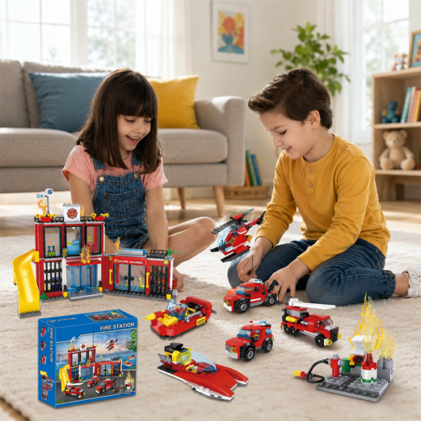 Honyat Fire Station Toy Set - Image 5